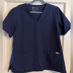 FIGS Casma Three-Pocket Scrub Top L Navy